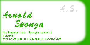 arnold sponga business card